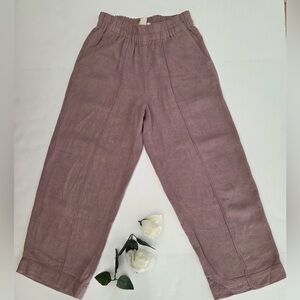 Madewell XXS Rose Cropped Pants Elastic Paperbag Waist